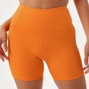 Girlfriend collective Heat RIB High-Rise Run Short Size Large